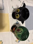 Dept 56 Halloween Glitterville Black Cat witch Tea Light Candle Holder 6 5x6 5   