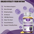 2 Bottles Resveratrol Root Extract 60 Caps - Ultra Strength Antioxidant Support