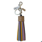 Coach Tassel Bag Charm In Colorblock Signature Canvas Key Ring 5102 Nwt