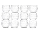 12 Pc Lotus Clear Glass Votive Candle Holder Tea Lights Centerpiece Holidays