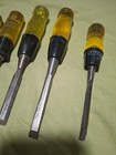 Vintage Stanley Made In  Usa No 60 Wood Chisel 8set  1 4  To  2    Yellow Handles 