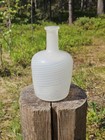 Kaj Franck White Filigree Art Glass Bottle Unique Object Nuutajarvi Finland