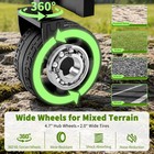 Extra Long Collapsible Wagon Cart  480lbs Heavy Duty Utility Ebony