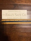 Hall s Safe   Lock Co Antique Safe Lettering  Emblem  Decal  Gold Metallic
