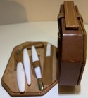 German Manicure Set   8  Tools  Leather Case  Grooming Travel Kit  Vtg  Used
