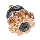 Pumpkin Drawer Knobs Pull Handles Made Of Ceramic With Leopard Print 1pc White