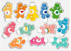 Edible Care Bears Wafer Card Sheet Stand Up Cupcake Cake Toppers Uncut