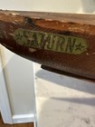 Vtg Wooden Pond Boat Original Paint Decals -satern 30    Folkart Maritime Restore