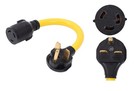 240v 30a Nema 6-30p To L6-30r Adapter Plug  3 Prong Male To Female Power Cord Fo
