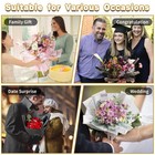 20 Sheets Flower Wrapping Paper - Waterproof Floral Bouquet Wrapping Paper Blac