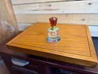 Vintage Murano Art Glass Perfume Bottle Iridescent Glass Amber Stopper