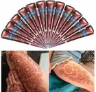 6x Natural Kaveri Temporary Tattoo Mehandi Herbal Henna Cones Body Art Kit