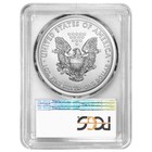 2017  1 American Silver Eagle Pcgs Ms70 Blue Label