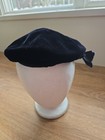 Vintage 1920s Black Silk Velvet Toque Hat     Magnin   Co      Percher Evening Hat