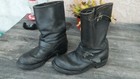 Vintage 80s Sears Ku Engineer Boots Black Leather Motorcycle 8 5e Rare 86506-767