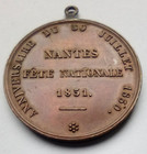 French 1830 Revolution Commemorative Bronze Medal    Medaille Nantes 1831