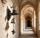 Knight Templar Wall Mounted Statue With Bell