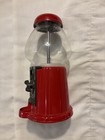 Gumball Machine - Red Metal   Glass Gum Dispenser  carousel  Coin-free Operation