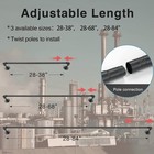 Industrial Curtain Rods - Matte Black Pipe Curtain Rod For Windows 48 To 84 Inch