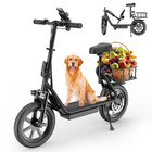 Electric Scooter With Seat For Adults 500w Motor E Scooter Rear Basket 14  Tire