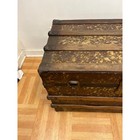 Vintage Wood Steamer Trunk Chest Coffee Table Storage Box Antique Decor Brown Pa