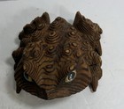 Vtg  Japanese Cryptomeria Wooden Toad Hand Carved Bumps 6  X 4 5  X 3  Wony Ltd