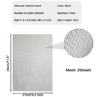 2 Pack 12  8 Inch Wire Mesh Screen  20 Mesh Stainless Steel Mesh  Stainless Scree