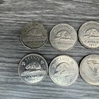 Canadian 5 Cent Coin Nickel Lot 1960 - 1969 Consecutive Yr Beaver   Rabbit  003