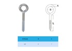 5 Pc Marine Boat 3 8   X 3   Stainless Steel Lag Eye Bolt Screw Threading Ss316