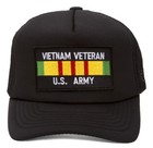 Military Patch Adjustable Trucker Hats - Vietnam Veteran - Us Army