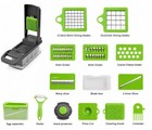 16-pc Manual Veggie Slicer   Vegetable Chopper Set W  Container  Peeler