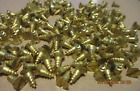 100--n o s   Small 3 8  Long By  6 Solid Brass Flat Head Slotted Wood Screws