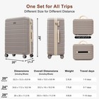 3pcs 14  20  Abs Hardside Luggage Suitcase Set With Expandable Travel Duffel Bag