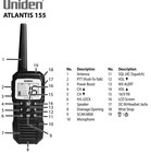 Uniden Atlantis 155 Handheld Two-way Vhf Marine Radio  Floating Ipx7