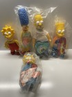 Vintage 1990 The Simpsons Burger King Plush Dolls Complete Set Of 5 Figures