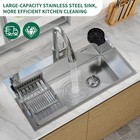 Stainless Steel Single Bowl Kitchen Sink With Faucet 28 30 32 Inch Drop In
