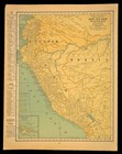 Antique Peru Map Of Ecuador Map South America Old Original Atlas 1920s