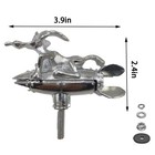 Rneswi Hood Ornaments For Vehicles Coyote 3 9x1 4x2 4 Inches  Silver  color  