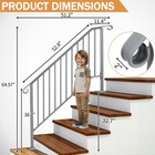 Wrought Iron Handrail For Outdoor Steps 4 To 5 Steps Silver Grey Concrete Porch