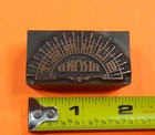 Antique Vtg Sunset Brand Sun Rays Letterpress Print Type Ornament Cut Block