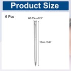 6 X Slim Metallic Ballpoint Pen Black Ink 1mm Medium Point Pen Silver