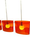 Vintage Triple Hanging Light Modiss Orange Retro Styling  dining Kitchen  carmen