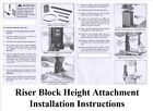 6   Riser Block Only Height Attachment Delta 14  Bandsaw Delta 894
