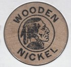 1977  Claude   Joann Ressler  Texas City  Texas  25th Anniversary  Wooden Nickel