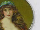 Antique Pretty Lady Pocket Mirror