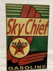 Vintage Tin Painted Texaco Sky Chief Gasoline Sign 10    X 16    Reproduction 