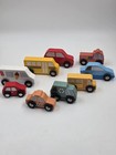 Lot Of 9 Melissa   Doug Wooden Cars Vehicles School Bus  Trucks  Cars Nice 