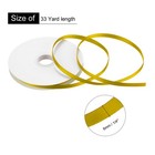1 4  33 Yard Double Faced Solid Satin Ribbon Polyester Fabric Gold Yellow