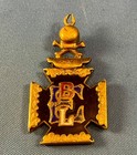 Gf Fob Brotherhood Of Locomotive Engineers Ruby  Eyes Skull Cross Bones  846
