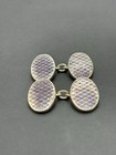 Euc Sterling Silver Enamel Cuff Links 16 Grams G15